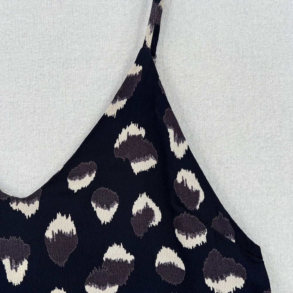 REFORMATION Eli 90s Mini Slip Dress Womens XS Black Gray Wild Child Animal Print - Picture 8 of 16